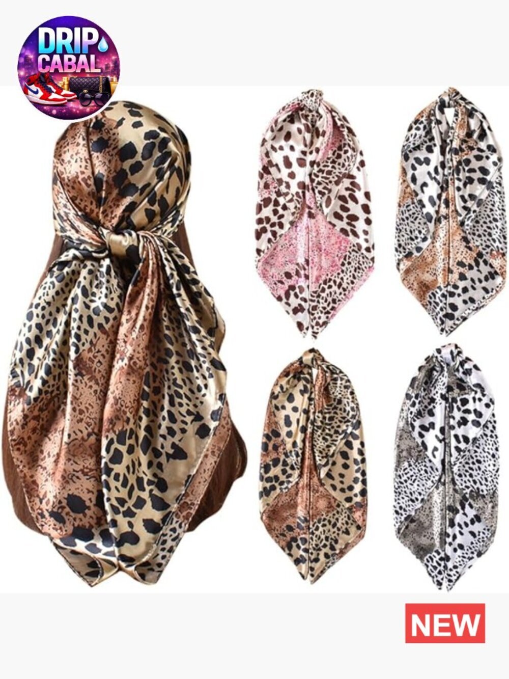 Satin Hair Scarf for Women Silk Bandana Head Wrap